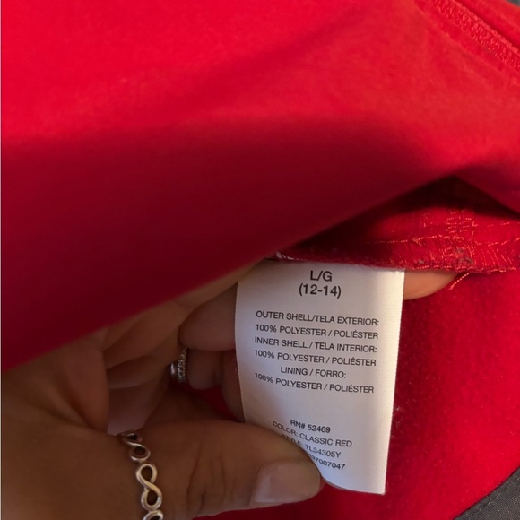 Women's Red Varsity Jacket - Picture 5 of 9